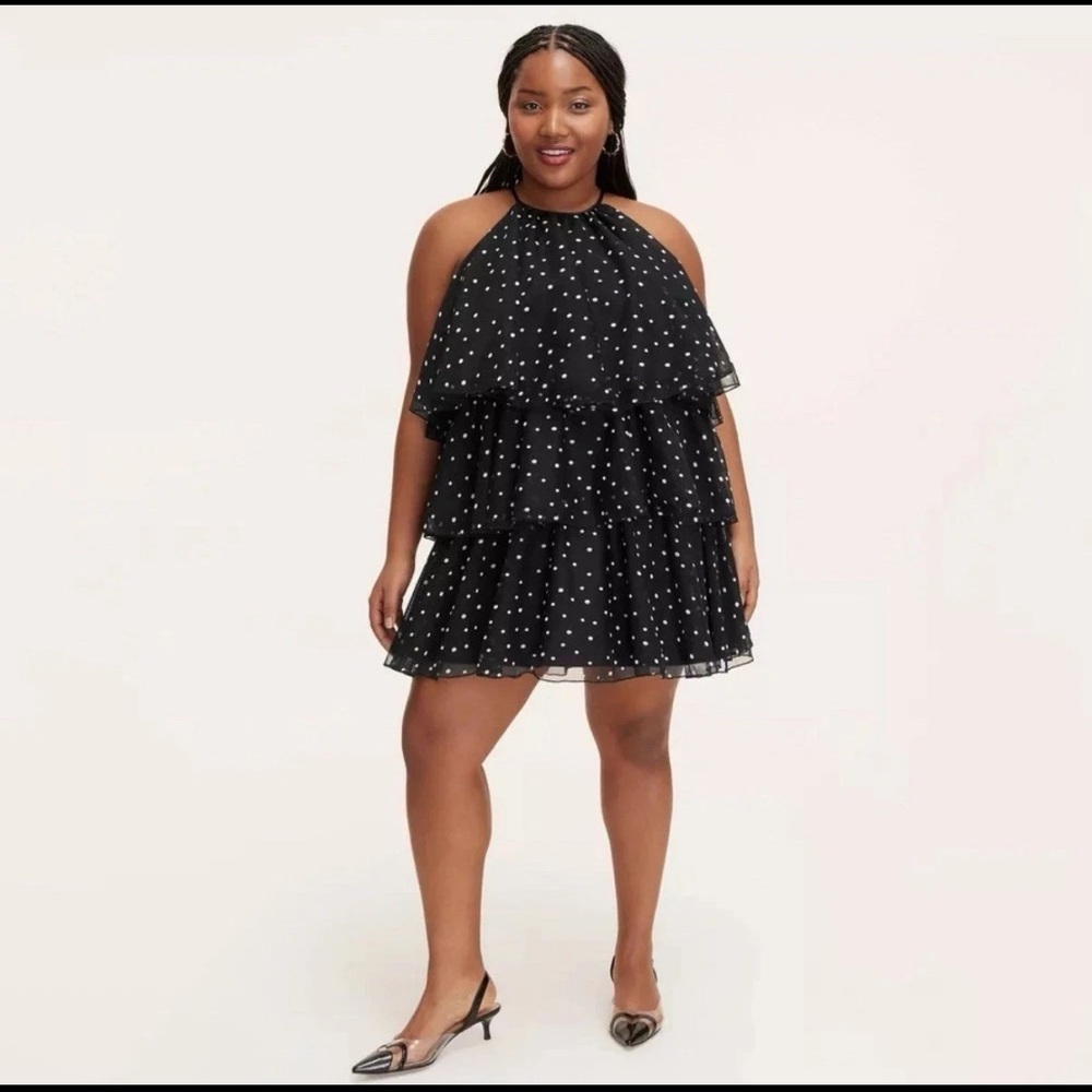Kate spade  Mini Polka Dot Tiered Mini Dress small - Picture 2 of 12